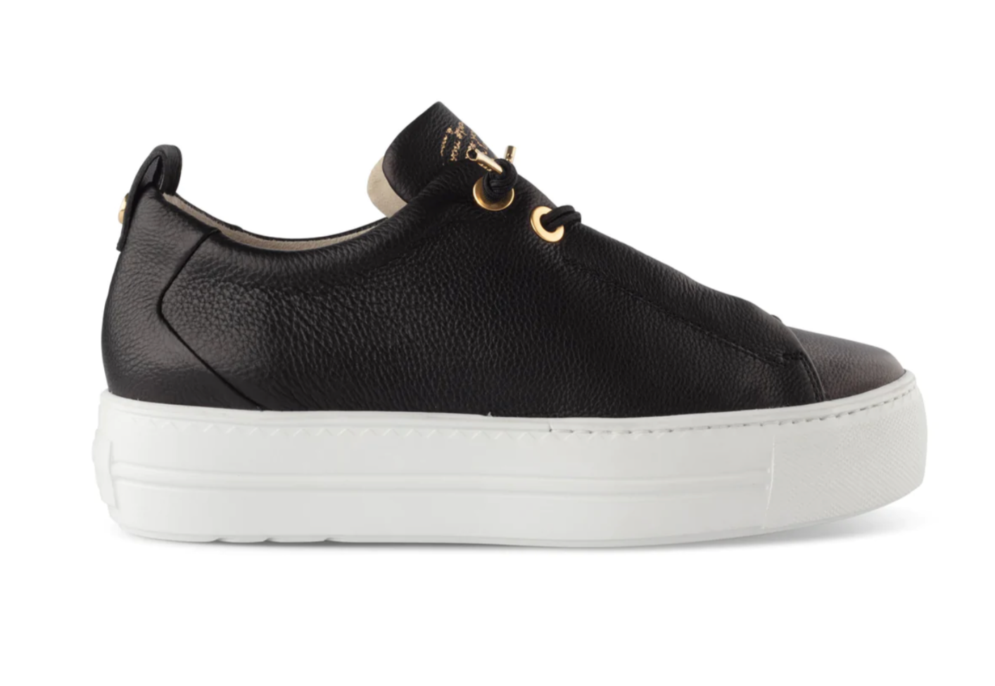 PAUL GREEN FAYE BLACK LEATHER SNEAKER